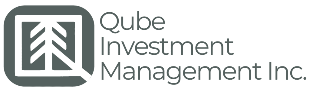Qube Investment Management Inc. logo featuring a stylized arrow within a square, representing growth and investment.